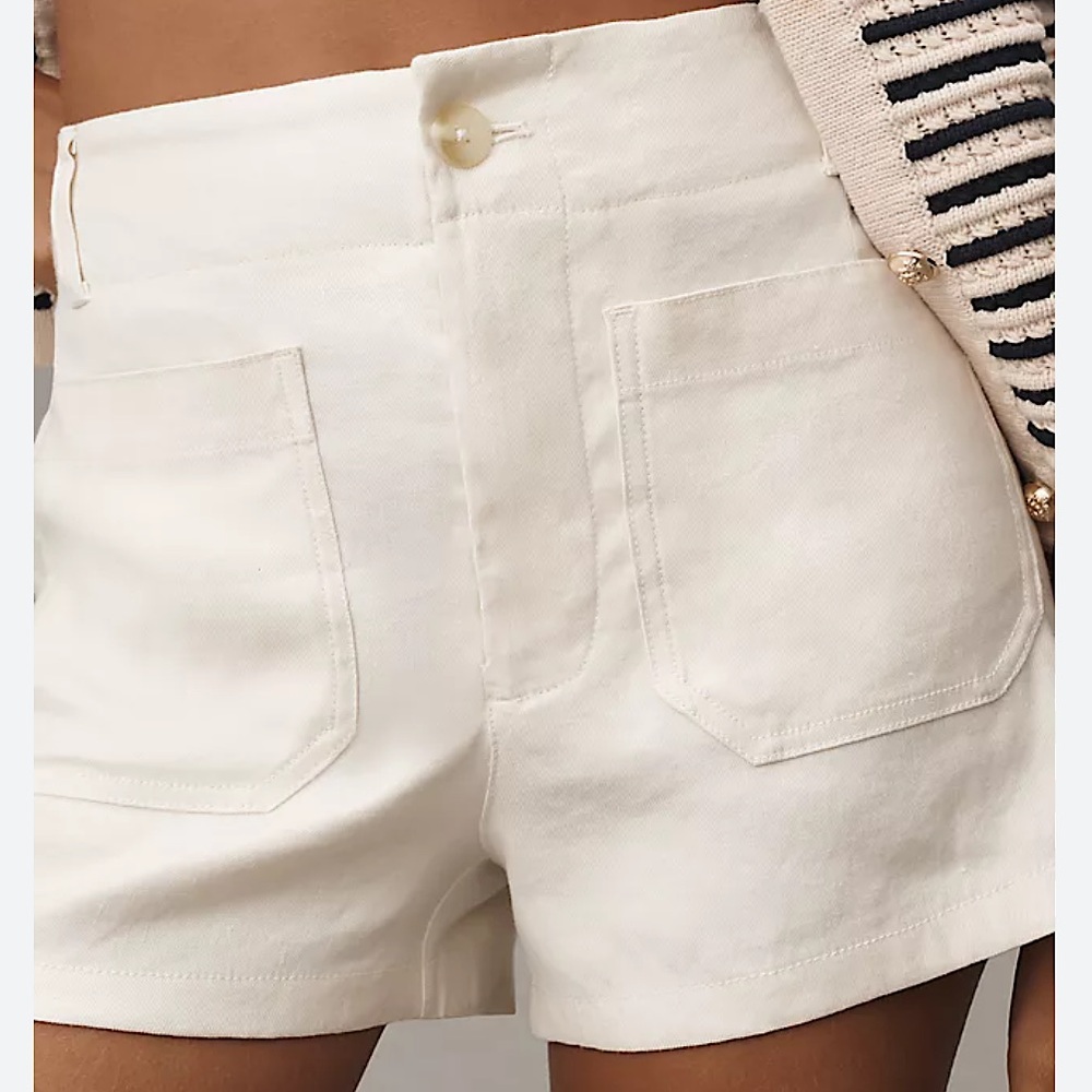 Anthropologie Maeve the Colette linen blend shorts size 32